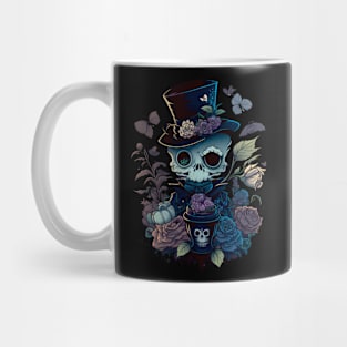 Spooky Ghost of Nature with Zylinder gothic style Mug